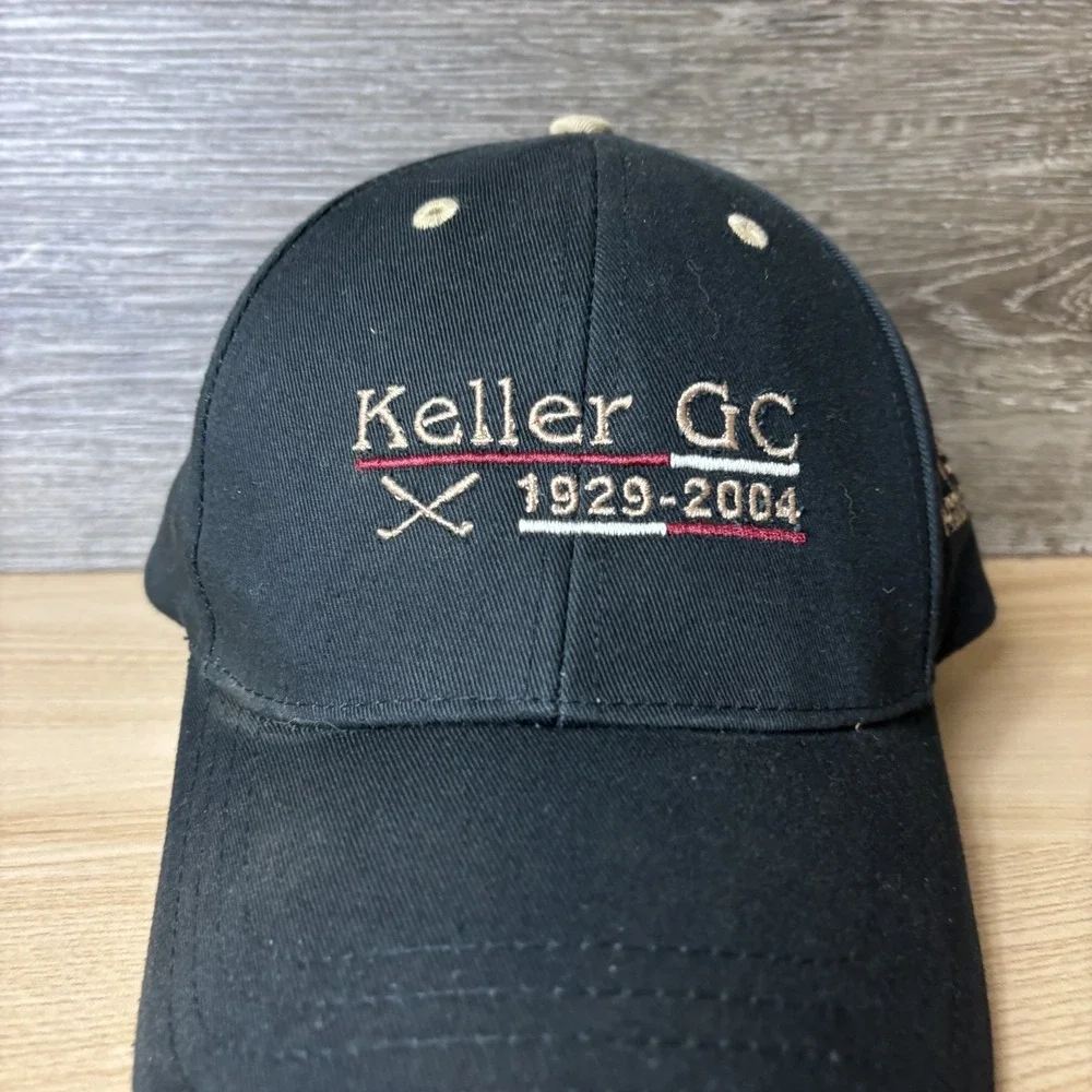 American Needle Keller GC 75th Anniversary Golf Hat Black Strapback Mens OSFA